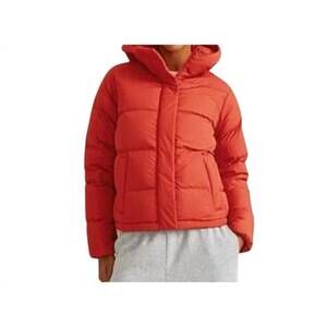 NEW EDDIE BAUER ketchum 650 fp down hoodie jacket in orange